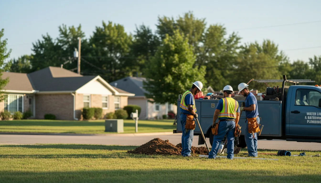 Residential water line and bathroom plumbing service in Pulaski, TN